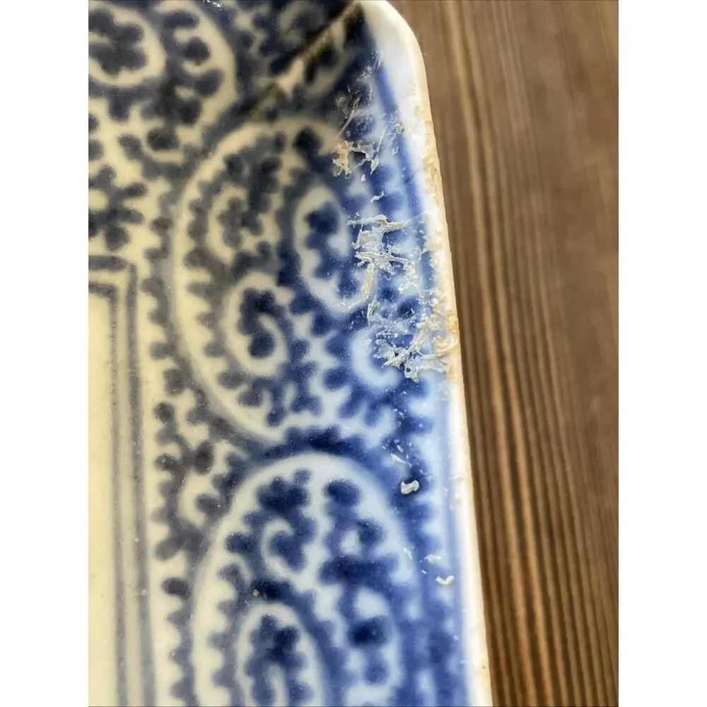 Old Imari Decorative Plate - Vintage Sushi Japanese Porcelain 8 1/2x4 1/2